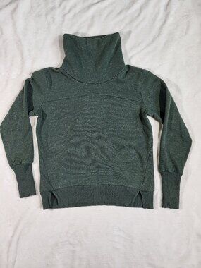 Alo Yoga Womens Haze Funnel Neck Sweatshirt Green Pullover !Estimated Medium!